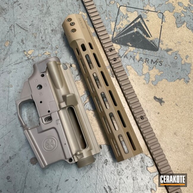 Hodge Set Coated With Cerakote In Earth, M17 Coyote Tan, 20150 And Fde