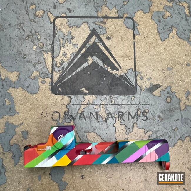 Colorful 43x Coated With Cerakote In Sig™ Pink, Zombie Green, Corvette Yellow And Graphite Black