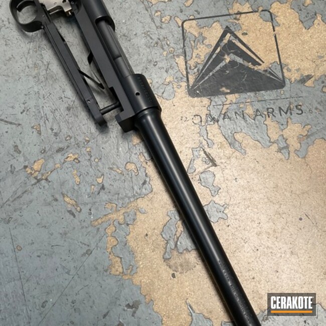 Bolt Action Receiver Coated With Cerakote In Blackout