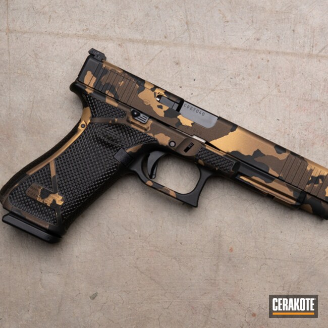 Gold Granite With Custom Stippling