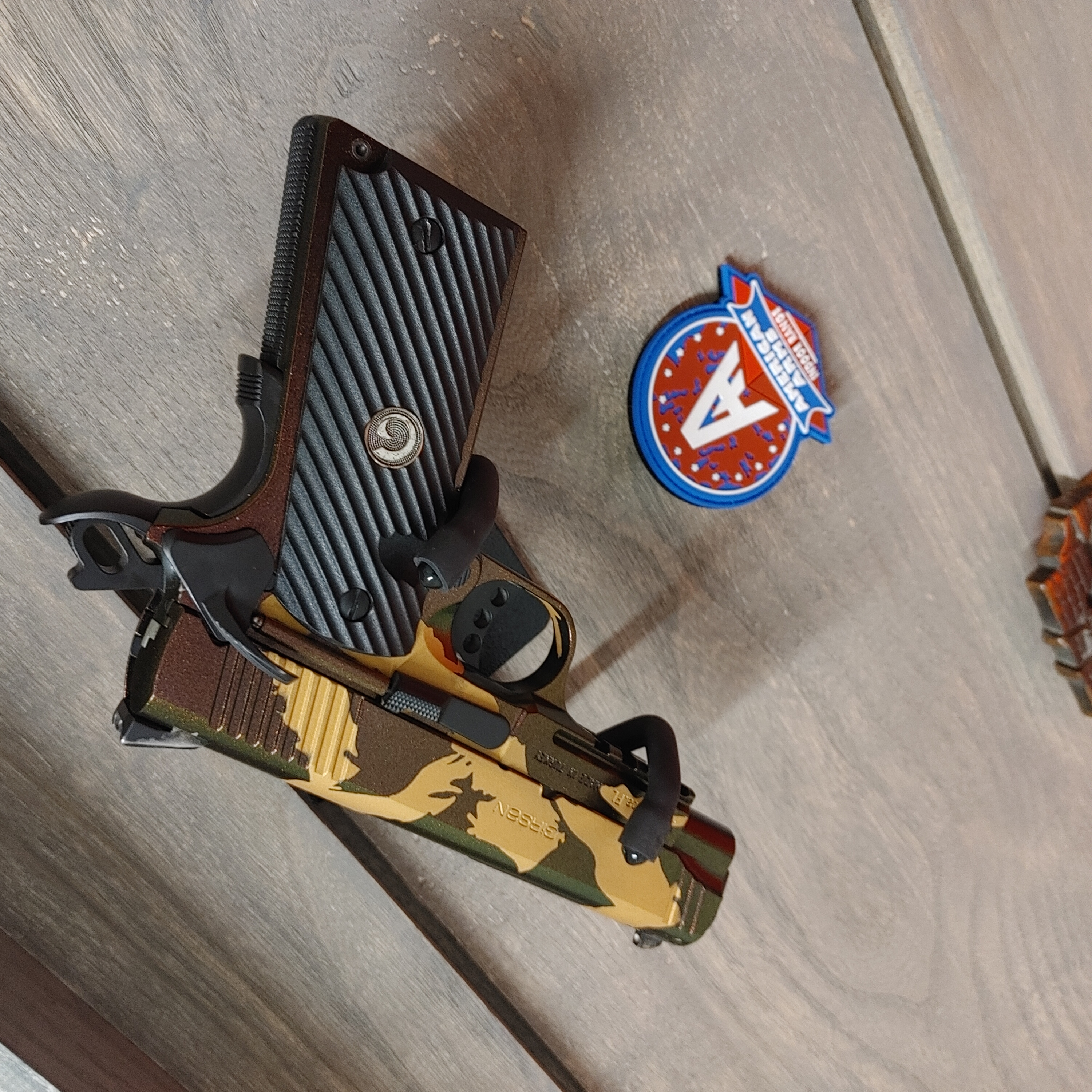 Tiger Striped Razorback Custom Tiger Stripe 1911 With Razorback Gun Candy Gold H-122 Armor ...