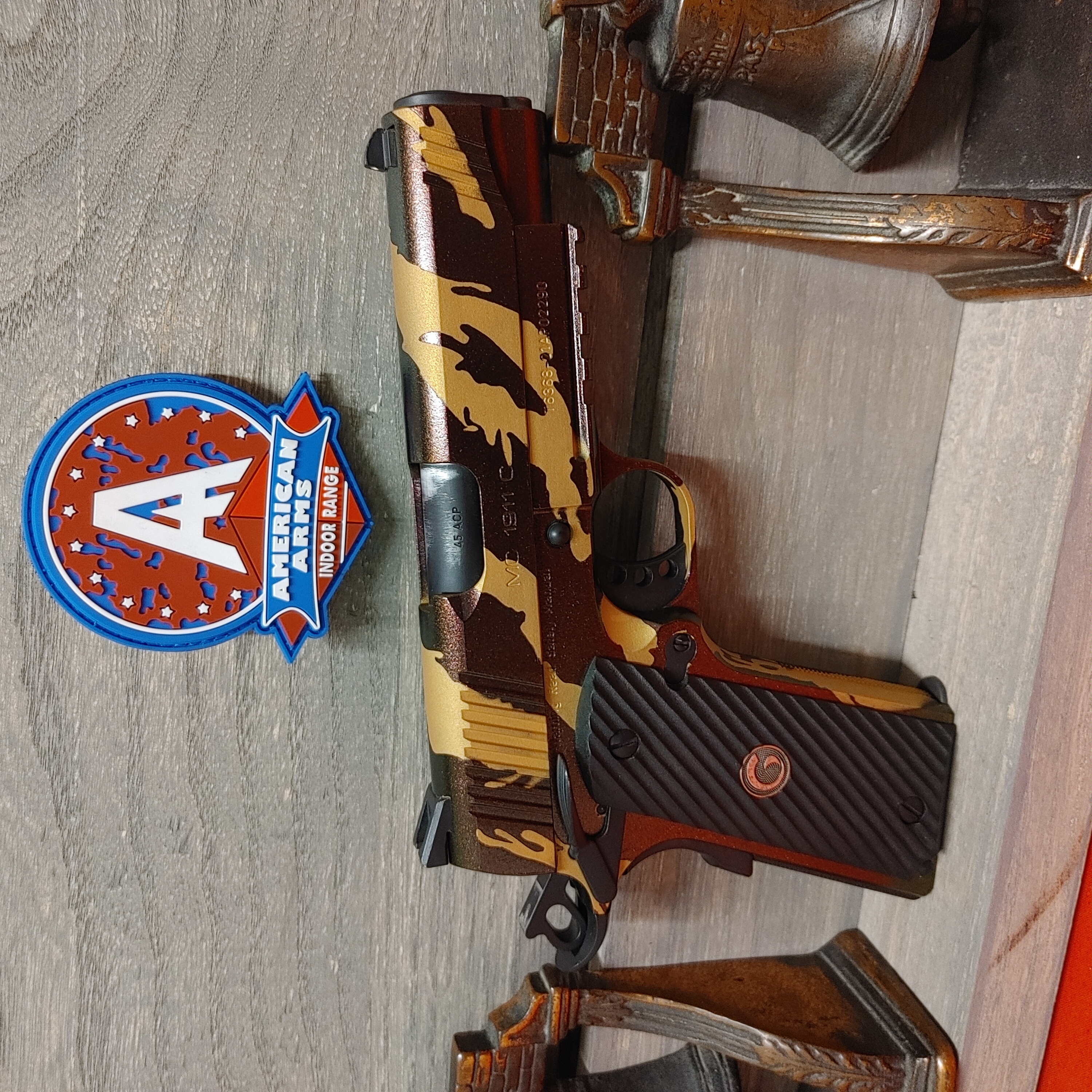 Tiger Striped Razorback Custom Tiger Stripe 1911 With Razorback Gun Candy Gold H-122 Armor ...