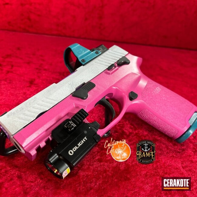 Prison Pink, Aztec Teal And Stormtrooper White Glitter 320