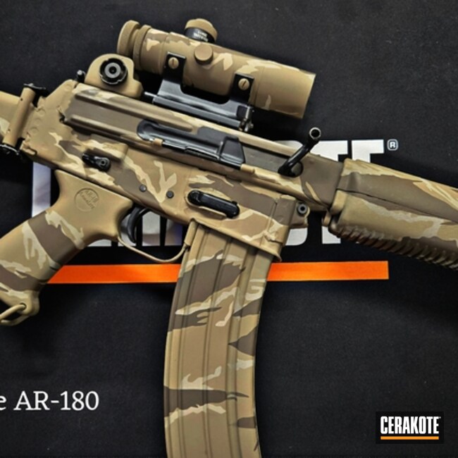 Ar-180 Coated With Cerakote In Chocolate Brown, Benelli® Sand And Magpul® Flat Dark Earth
