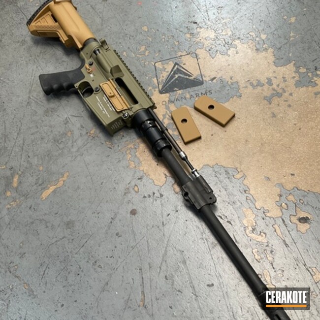 Hk Ar-10 Coated With Cerakote In Ral 8000