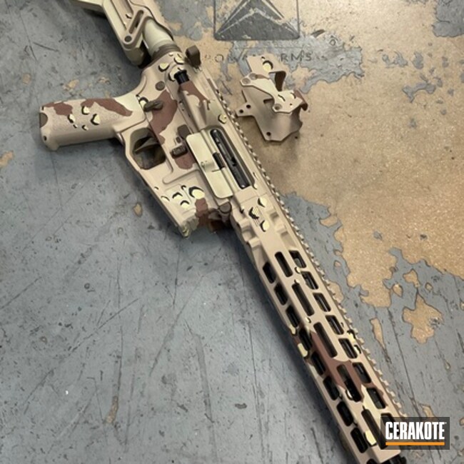 Radian Ar15 Coated With Cerakote In Desert Sage, Desert Sand, Federal Brown And Graphite Black