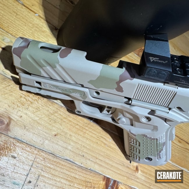 Dcu Camo Pattern Ria 1911 With Custom Slide And Red Dot