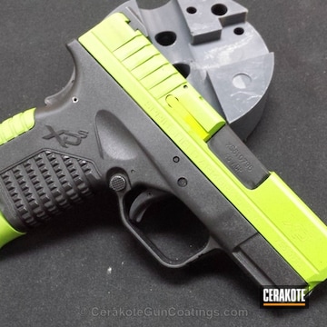 Cerakoted H-168 Zombie Green With H-144 Corvette Yellow