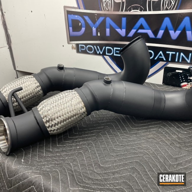 Custom Volkswagen Down Pipes In Glacier Black