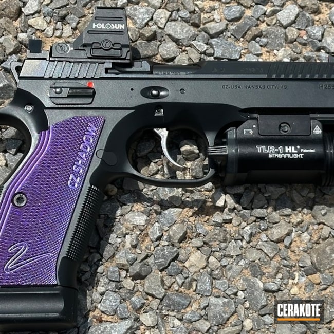 Cz Shadow 2 Grips In Fx Mystique And Black Cherry 