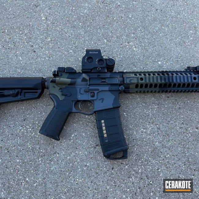 Lwrc  Coated With Cerakote In Sniper Green, Sniper Grey And Graphite Black