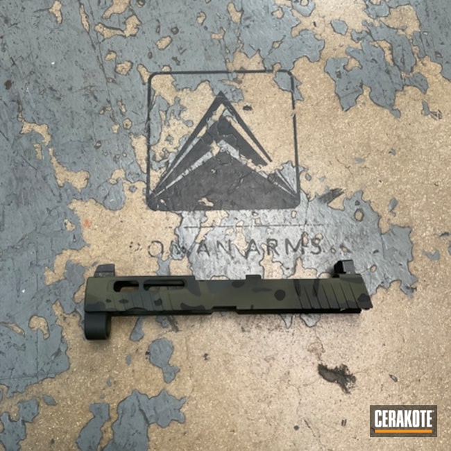 P320 Coated With Cerakote In Sig™ Dark Grey, Graphite Black And Sniper Green