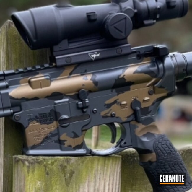 Daniel Defense Coated With Cerakote In Armor Black, Sniper Grey And Burnt Bronze