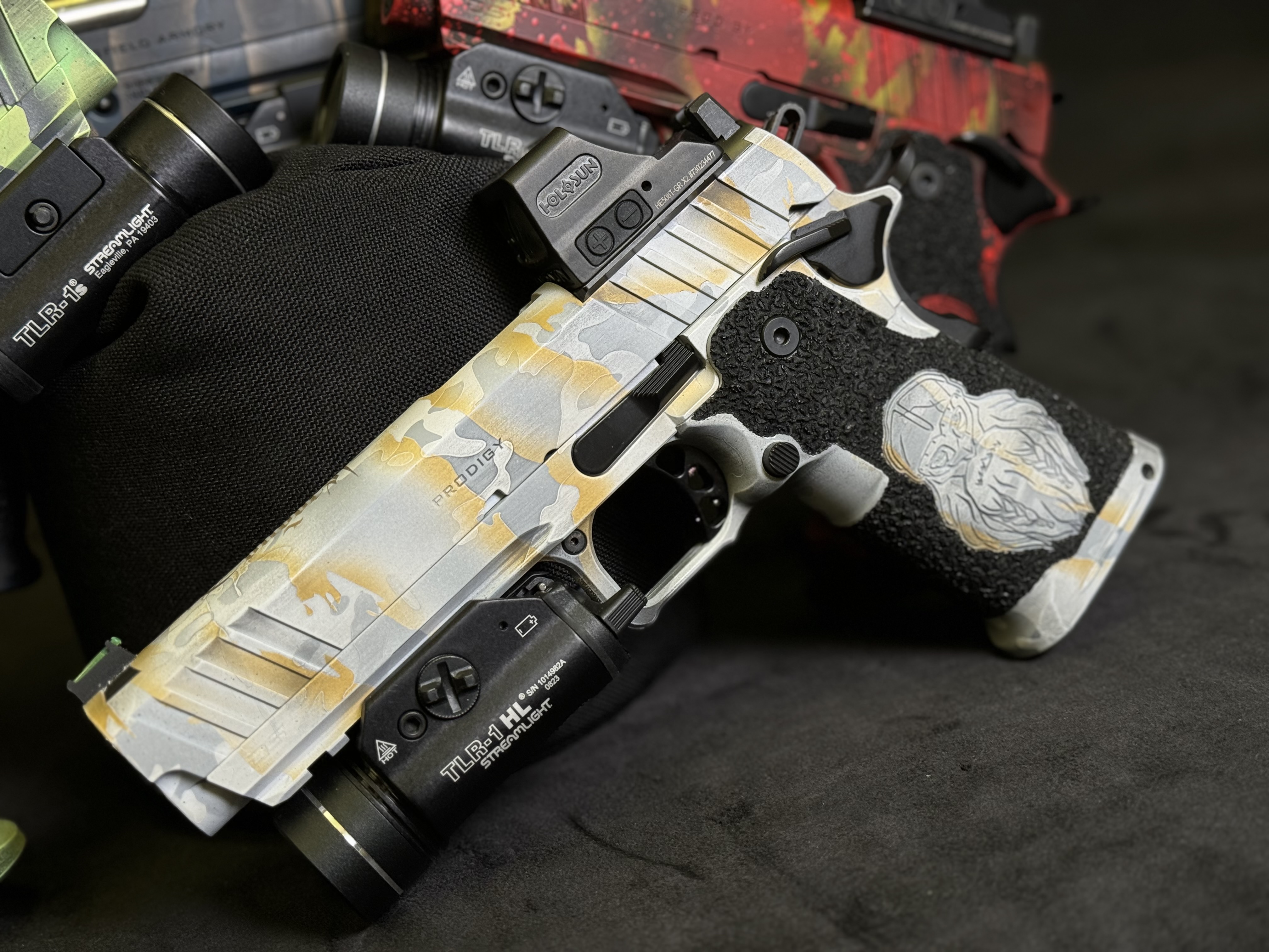 The Four Horseman custom RBGW Prodigy pistols | Cerakote