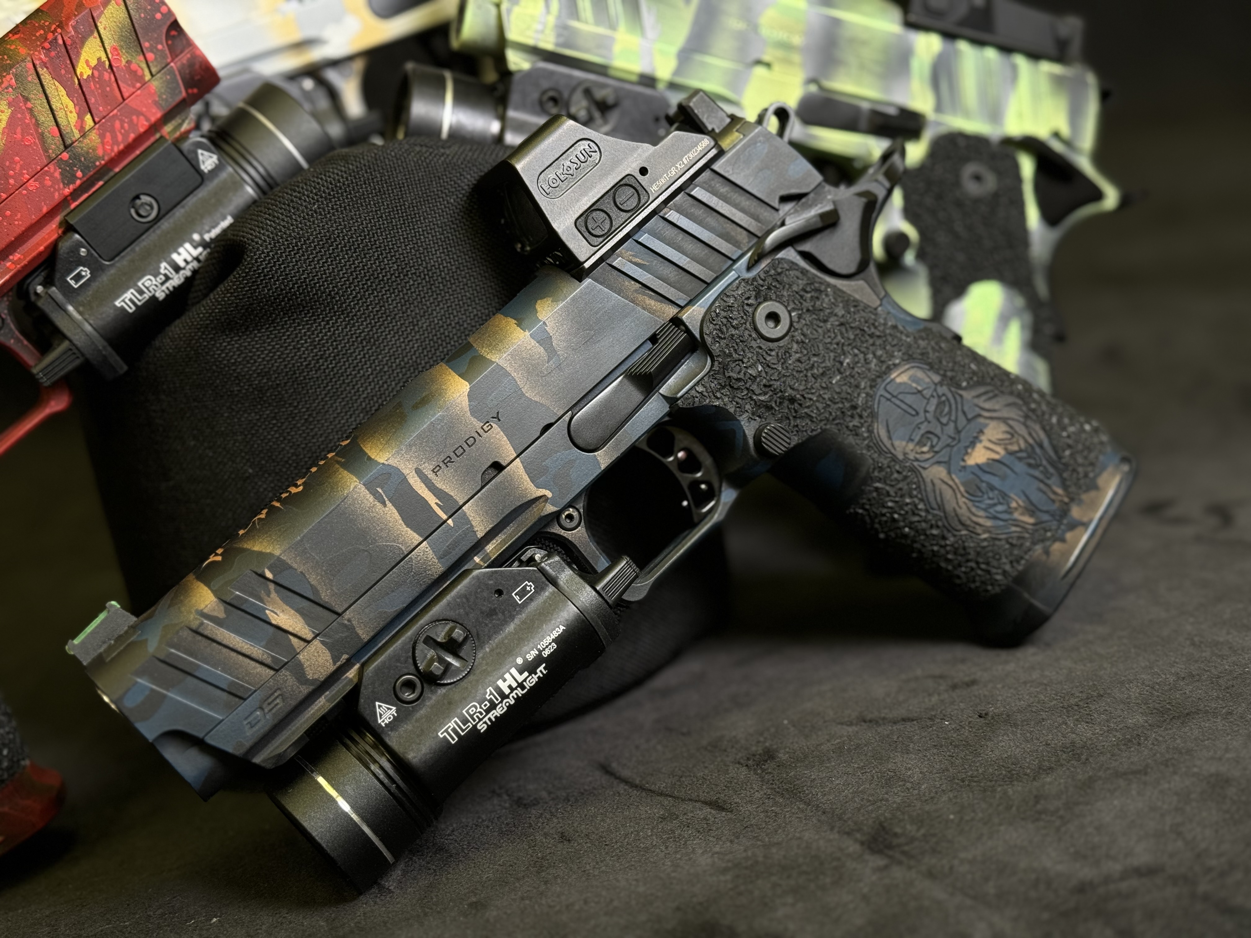 The Four Horseman custom RBGW Prodigy pistols | Cerakote