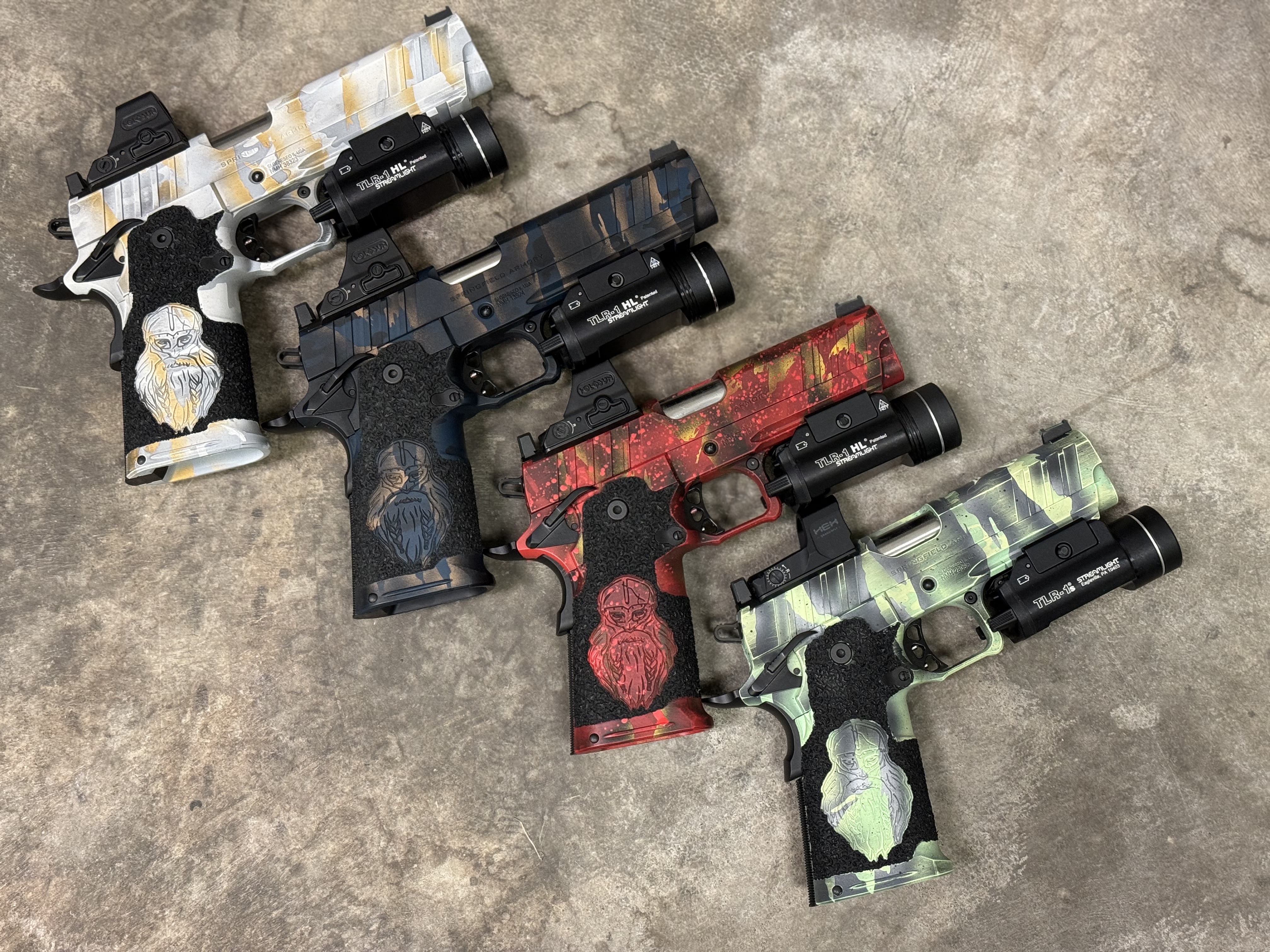 The Four Horseman custom RBGW Prodigy pistols | Cerakote