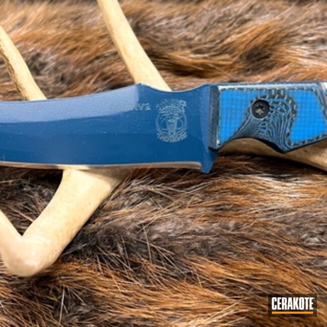Blue Blades Coated With Cerakote In E-220