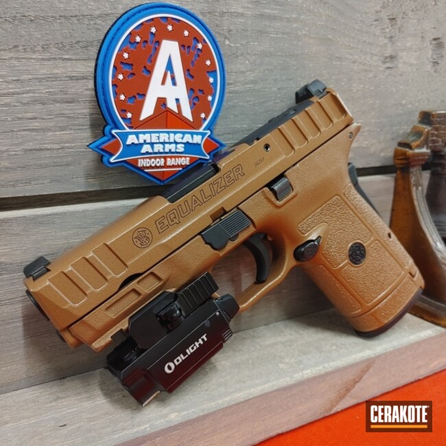 Custom Rose Gold Smith And Wesson Equalizer W/ Armor Black Medallions  