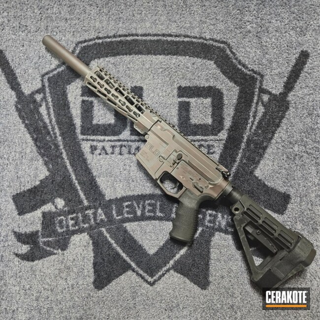 Grey And Bronze Distressed Ar-15