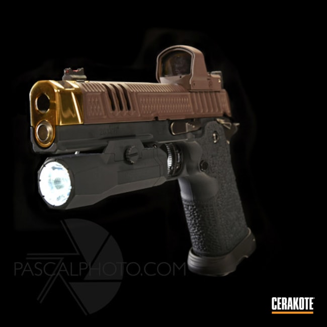 Two Tone Bronze And Dark Grey Staccato Pistol