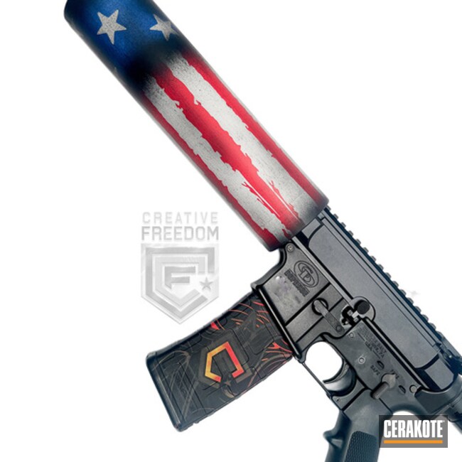 Distressed Flag Can Cannon