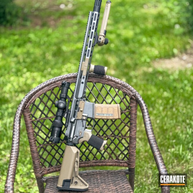 Cobalt Coated Ar15 With Fde Furniture 