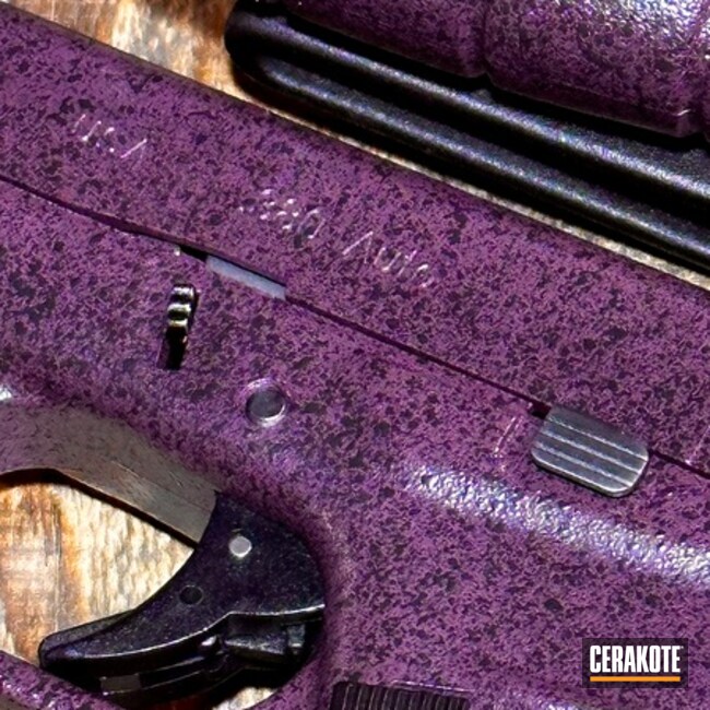 Marbled Glock 42 Coated With Cerakote In H-221, H-210 And E-100