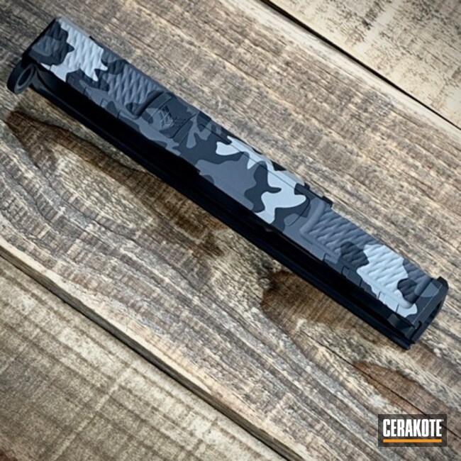 Glock Urban Camo Slide Coated With Cerakote In H-210 And H-214
