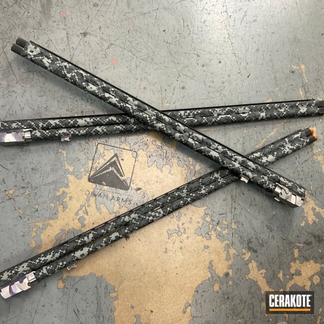Over-under Shotgun Barrel Coated With Cerakote In H-210, H-146 And H-214