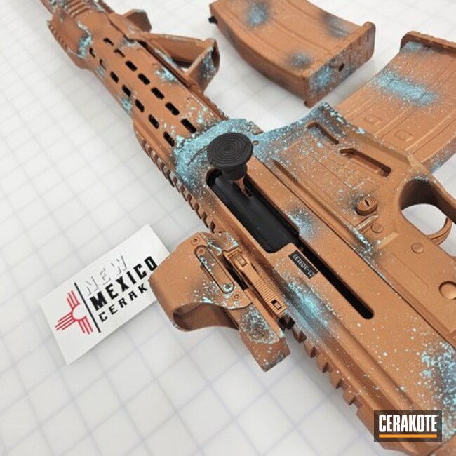 Graphite Black, Robin's Egg Blue And Copper Semi-auto Shotgun