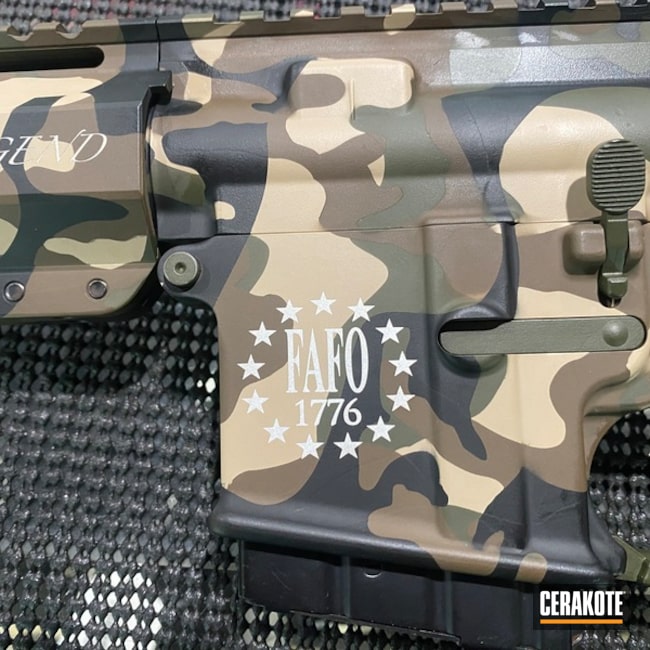 M81 Woodland On Bare Arms Defense Badl15 Pistol. 