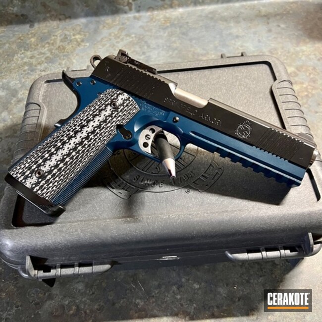 Springfield 1911 Coated With Cerakote In E-220 And E-100