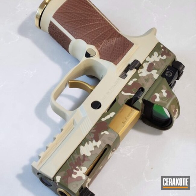 Dark Brown, Glock® Fde And Light Green P320 Camo