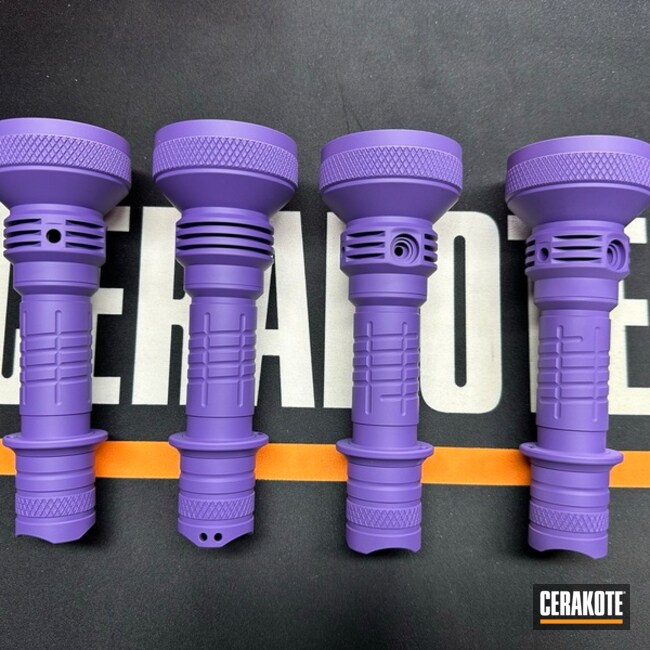 Purple Surefire Coated With Cerakote
