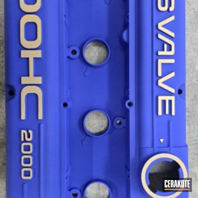 Periwinkle / Gold Valve Cover