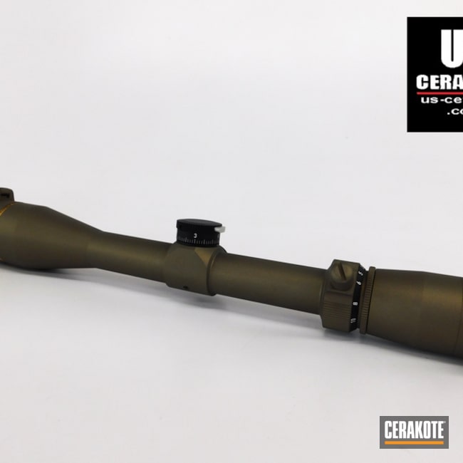 Leupold Scope And Covers Cerakoted In Smoked Bronze