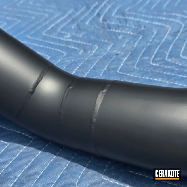 Turbo Pipe Coated With Cerakote In Cerakote Glacier Black