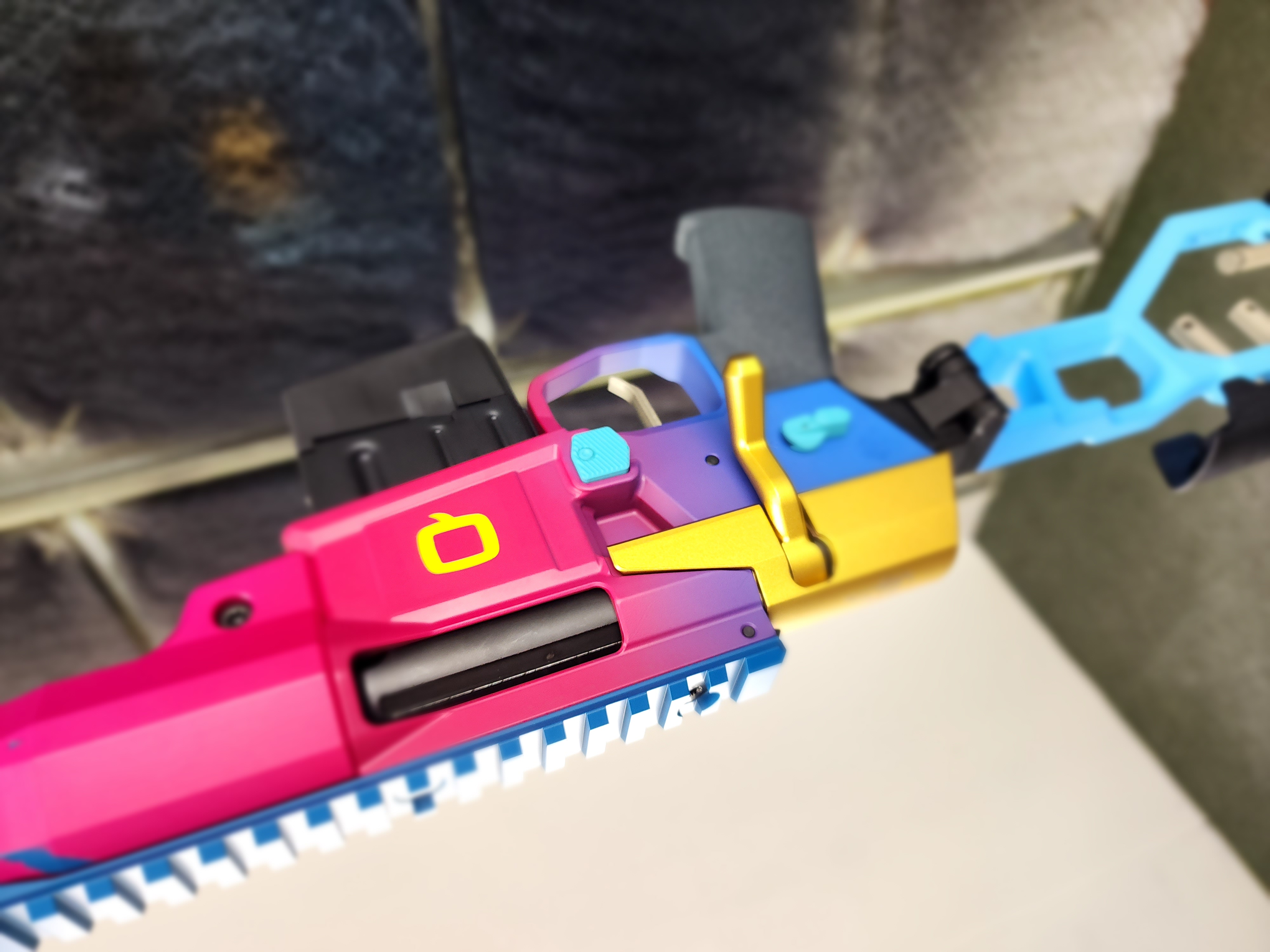 Blue Raspberry Cerakote Q Suga Weasel coated with Blue Raspberry, Sangria, Cerakote Fx Gold ...