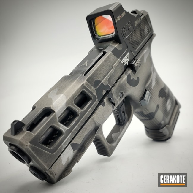 G43x Coated With Cerakote In Satin Aluminum And Armor Black