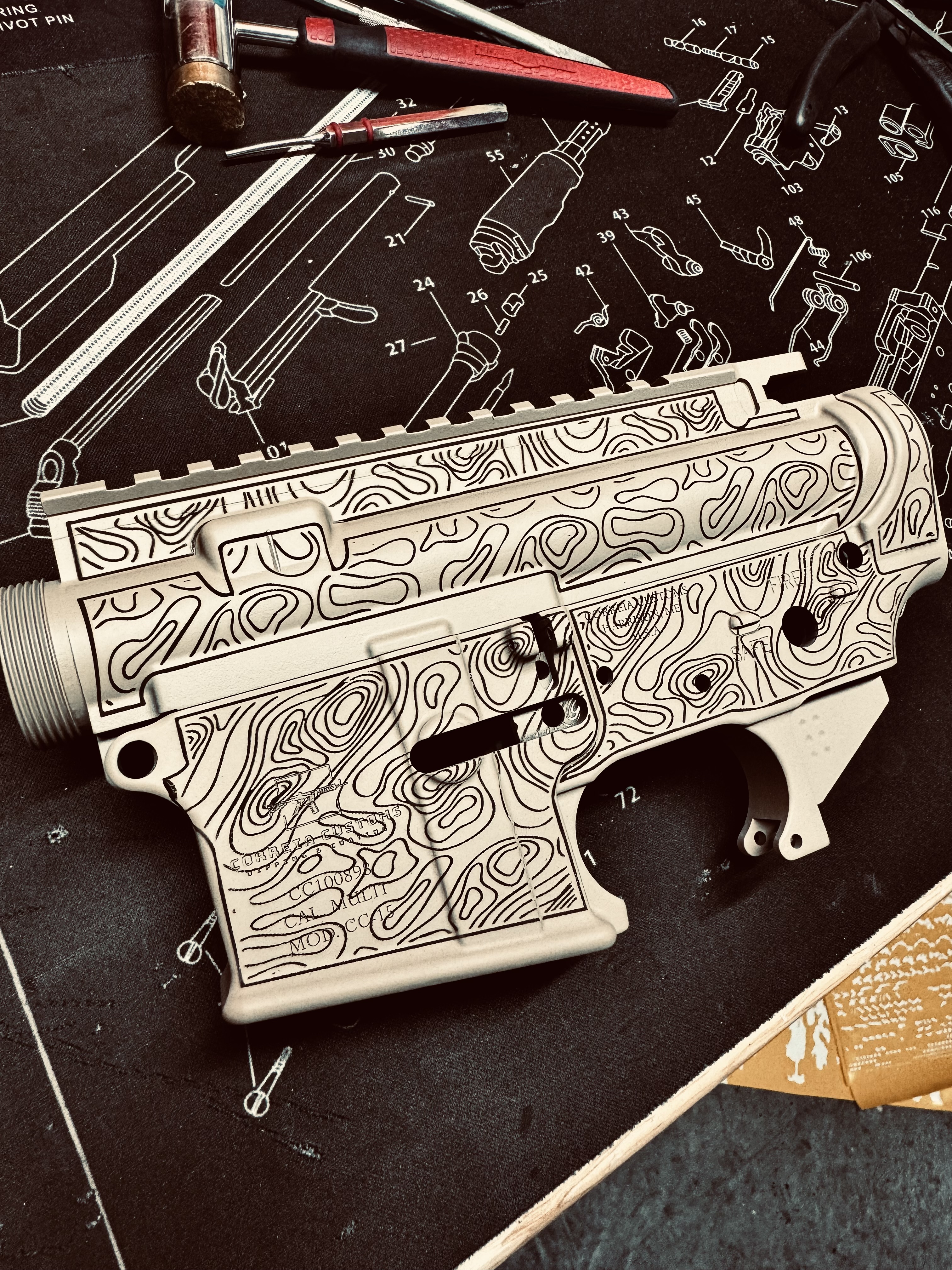 Topographic Rifle Topo Receiver Set | Cerakote
