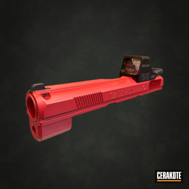 Cz75 Red Slide Coated With Cerakote