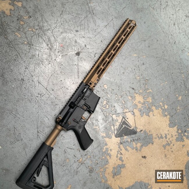 Ar-15  Coated With Cerakote In H-146 And H-148