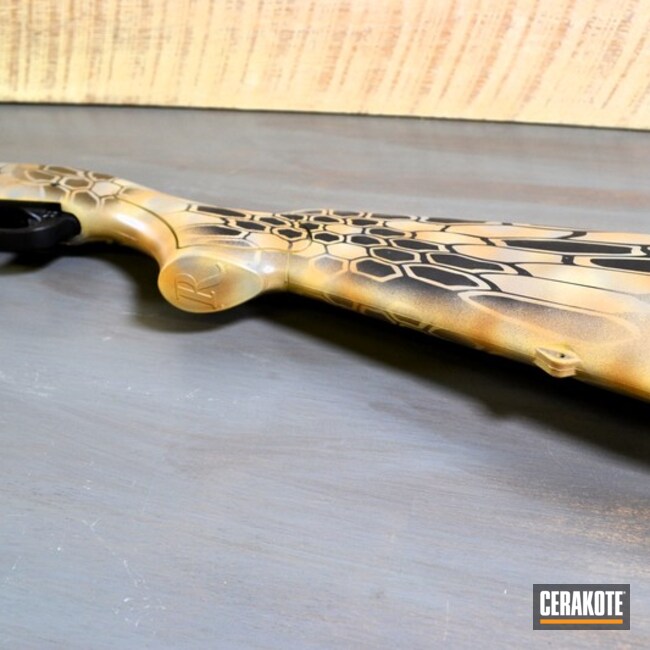 Kryptec Shotgun Coated With Cerakote In H-342, H-140, H-33446 And H-146
