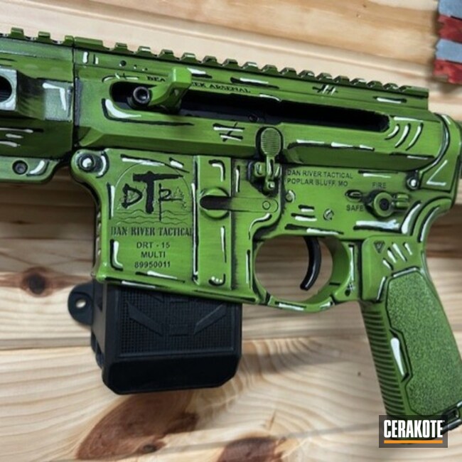 Stormtrooper White, Zombie Green And Graphite Black Cel-shade Ar15
