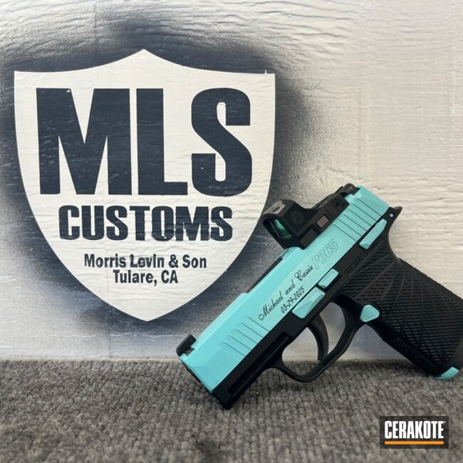 Robin Blue P365 Coated With Cerakote