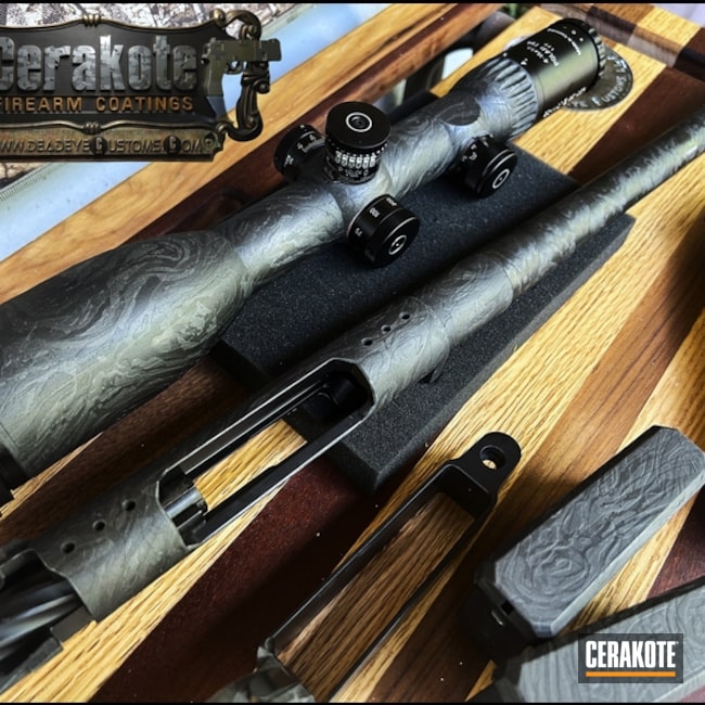 Satin Aluminum, Titanium, Graphite Black, Cobalt And Blackout Damascus Long Range