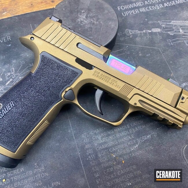 Metal Grip Module Slide And Compensator Coated In Burnt Bronze