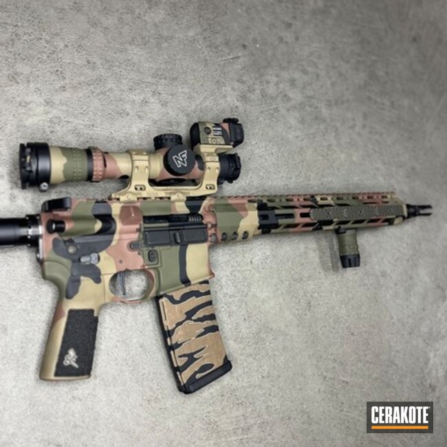 Ar-15 With M81 Woodland On Complete Rifle, Acro, And Nightforce