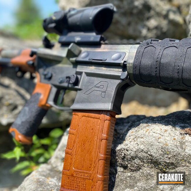 M81 Airburst Ar15 Upper, Handguard And Buffer Tube, With Laser Engraved Lower And Fakelight Stock And Grips
