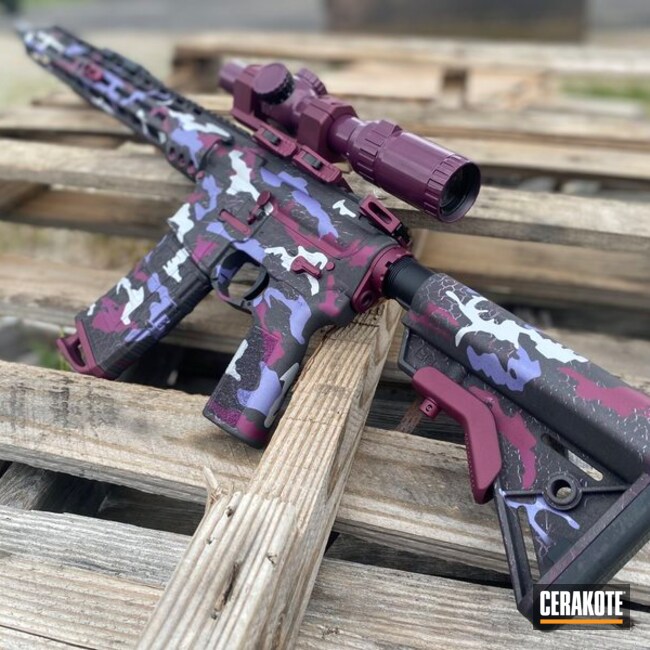 Solgw Ar-15 With Custom Metallic Camo And Stippling